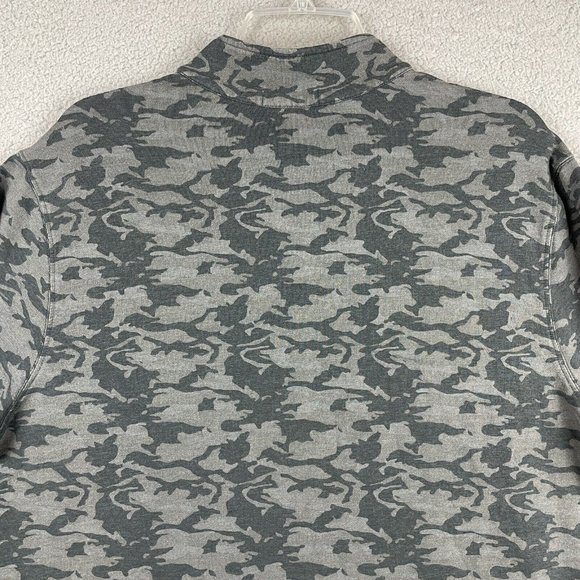 Tasc Mens Large  Bamboo Performance 1/4 Quarter Zip Pullover Gray Camo - Picture 10 of 13